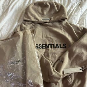 NWT fear of god essentials hoodie in olive